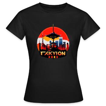 Tokio - Frauen T-Shirt - Schwarz - Vorne - AI Model Female 172 dark (172cm)