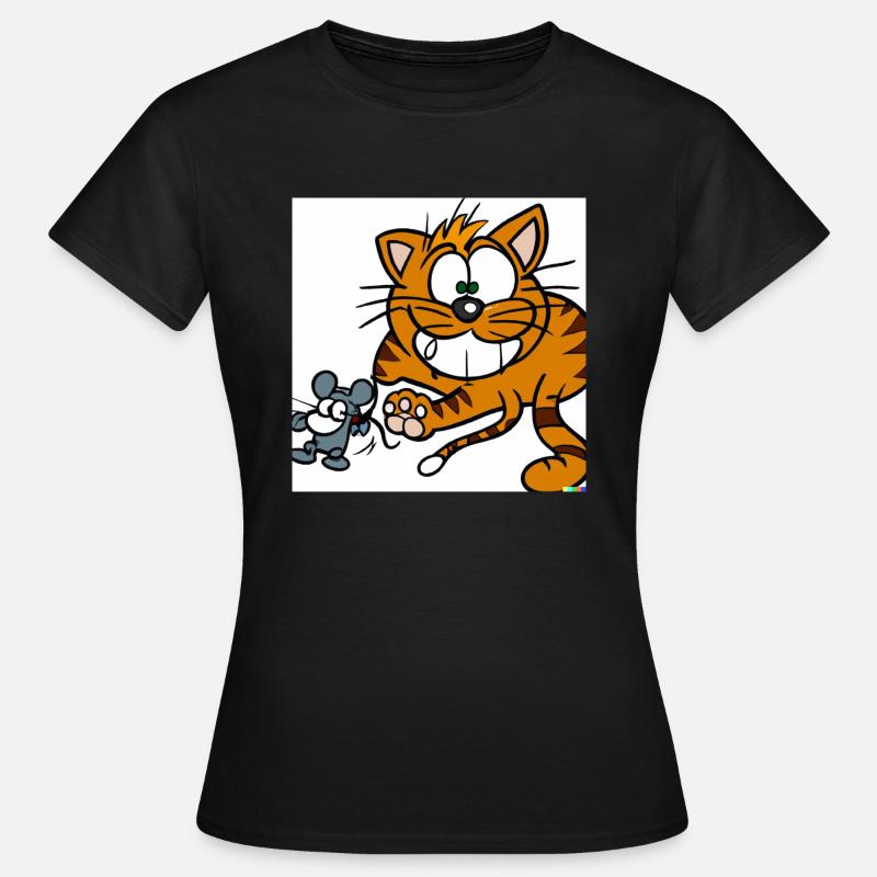cat and mouse - Women's T-Shirt - black