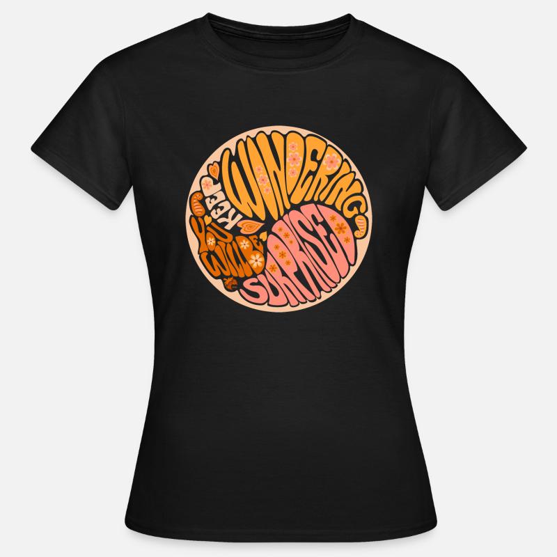 Keep Wondering Orange - Women's T-Shirt - black