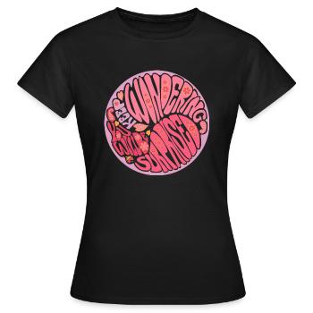 Wundern Sie sich weiter, Flieder - Frauen T-Shirt - Schwarz - Vorne - AI Model Female 172 dark (172cm)