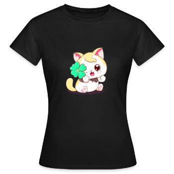Cats Trèfle - T-shirt Femme - noir - Devant - AI Model Female 172 dark (172cm)