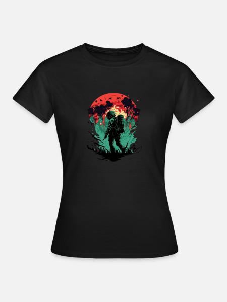 Apokalypse auf Erden - Frauen T-Shirt - Schwarz