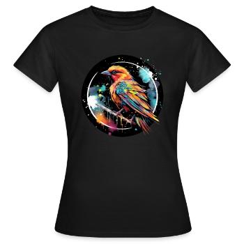 Vogel Singvogel Geschenk für Vogel Fans Natur - Frauen T-Shirt - Schwarz - Vorne - AI Model Female 172 dark (172cm)