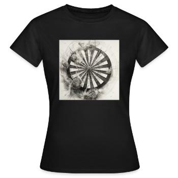 Dartboard Dartscheibe Winkingerschild - Frauen T-Shirt - Schwarz - Vorne - AI Model Female 172 dark (172cm)