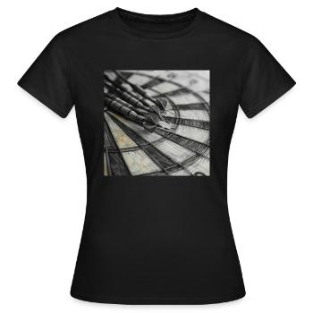 Dartboard - Frauen T-Shirt - Schwarz - Vorne - AI Model Female 172 dark (172cm)