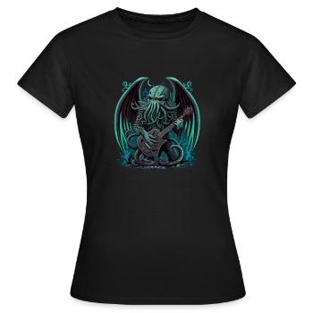 Rocher de Cthulhu - T-shirt Femme - noir - Devant - AI Model Female 172 dark (172cm)