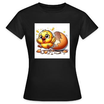 A Chick Hatches - Women's T-Shirt - black - Front - AI Model Female 172 dark (172cm)