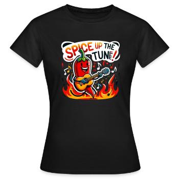 Pimentez la mélodie - T-shirt Femme - noir - Devant - AI Model Female 172 dark (172cm)