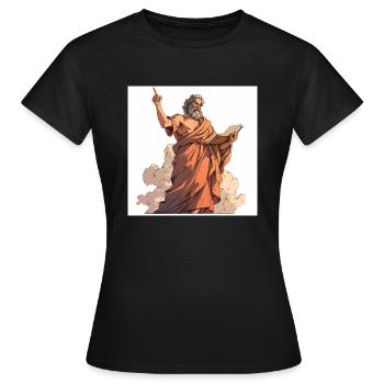 Aristotle Greek Philosopher - Women's T-Shirt - black - Front - AI Model Female 172 dark (172cm)
