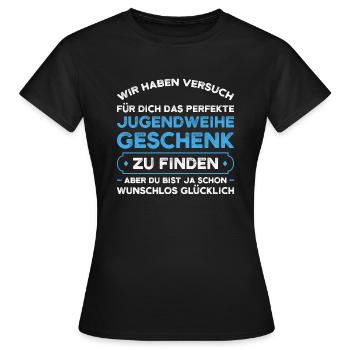 Jugendweihe Jugend Konfirmation Geschenk - Frauen T-Shirt - Schwarz - Vorne - AI Model Female 172 dark (172cm)