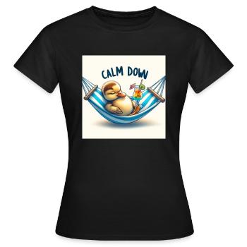 Du calme - T-shirt Femme - noir - Devant - AI Model Female 172 dark (172cm)