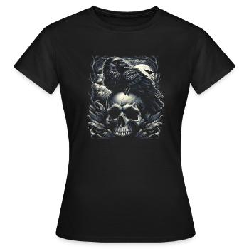 Veillée nocturne - T-shirt Femme - noir - Devant - AI Model Female 172 dark (172cm)