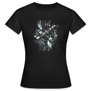 Surveillance orbitale par satellite - T-shirt Femme - noir - Devant - AI Model Female 172 dark (172cm)