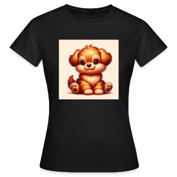 Puppy - Women's T-Shirt - black - Front - AI Model Female 172 dark (172cm)