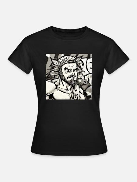 Der Krieger - Frauen T-Shirt - Schwarz