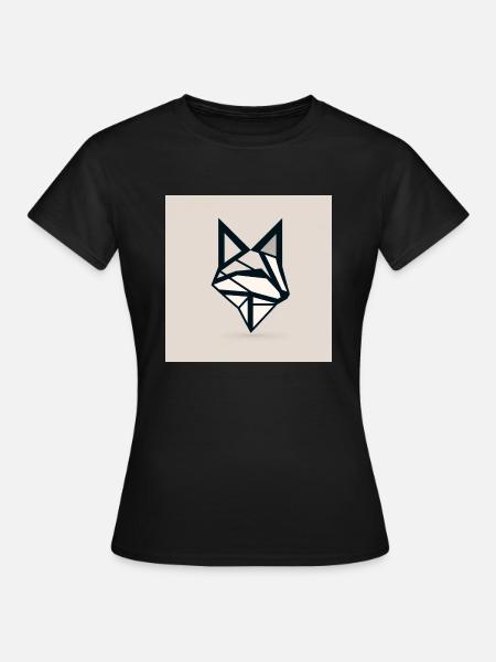 Geometrischer Minimalfuchs - Frauen T-Shirt - Schwarz