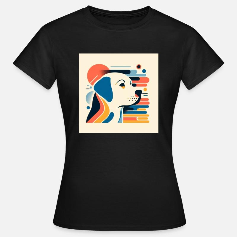 Styles vectoriels de risographie du Labrador - T-shirt Femme - noir