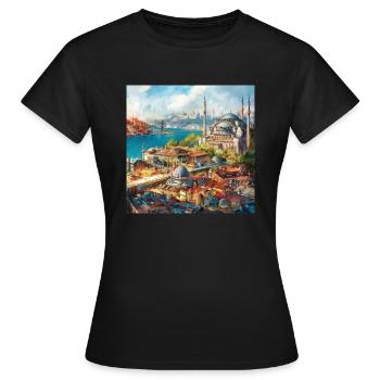 Istanbul - Frauen T-Shirt - Schwarz - Vorne - AI Model Female 172 dark (172cm)