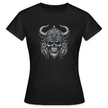 Tapferkeit der Wikinger - Frauen T-Shirt - Schwarz - Vorne - AI Model Female 172 dark (172cm)