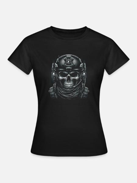 Taktisches Schädelkommando - Frauen T-Shirt - Schwarz