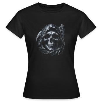 Schädel des Schnitters - Frauen T-Shirt - Schwarz - Vorne - AI Model Female 172 dark (172cm)