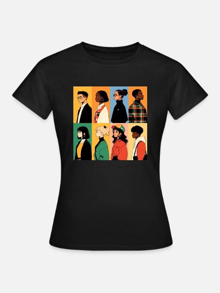 Worlds diversity - Frauen T-Shirt - Schwarz
