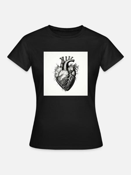 Coeur anatomique Ki créé - T-shirt Femme - noir