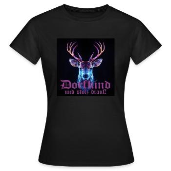 Cerf pour les fiers enfants du village Fête du village costume traditionnel - T-shirt Femme - noir - Devant - AI Model Female 172 dark (172cm)