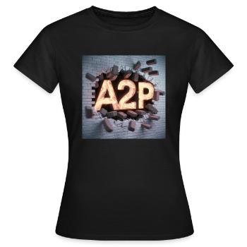 Ajouter 2 Positivité - T-shirt Femme - noir - Devant - AI Model Female 172 dark (172cm)