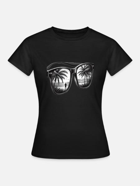 Vacation Sunglasses - Frauen T-Shirt - Schwarz