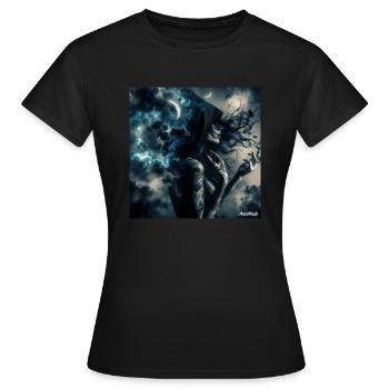 La déesse de la lune - T-shirt Femme - noir - Devant - AI Model Female 172 dark (172cm)