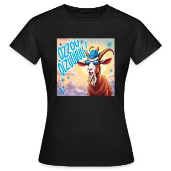 Ozzou der Ziegenbock - Frauen T-Shirt - Schwarz - Vorne - AI Model Female 172 dark (172cm)