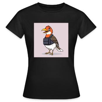 Birdie baddass - T-shirt Femme - noir - Devant - AI Model Female 172 dark (172cm)