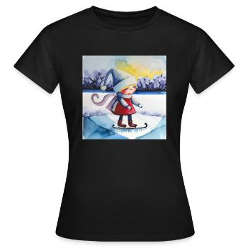 Ein bisschen Frost - Frauen T-Shirt - Schwarz - Vorne - AI Model Female 172 dark (172cm)