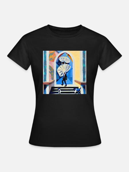 Ein Kopf voller Blumen - Frauen T-Shirt - Schwarz