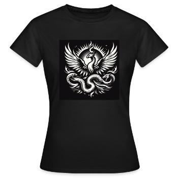 Aufsteigender Phönix - Frauen T-Shirt - Schwarz - Vorne - AI Model Female 172 dark (172cm)
