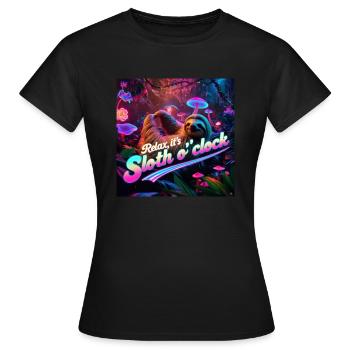 Entspannen Sie sich, es ist Faulheit - Frauen T-Shirt - Schwarz - Vorne - AI Model Female 172 dark (172cm)