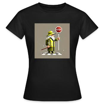 Stop - Not Pass - Women's T-Shirt - black - Front - AI Model Female 172 dark (172cm)