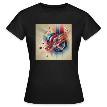 Colours in motion - Women's T-Shirt - black - Front - AI Model Female 172 dark (172cm)