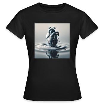 Zerfließende Sehnsucht - Frauen T-Shirt - Schwarz - Vorne - AI Model Female 172 dark (172cm)