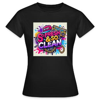 So fresh & so clean - Women's T-Shirt - black - Front - AI Model Female 172 dark (172cm)