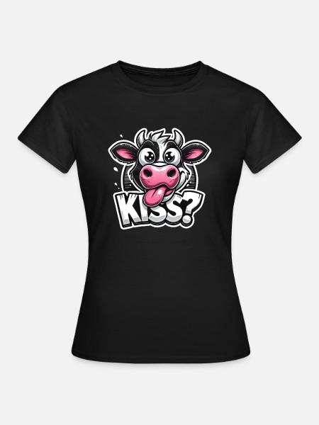 KISS - Frauen T-Shirt - Schwarz