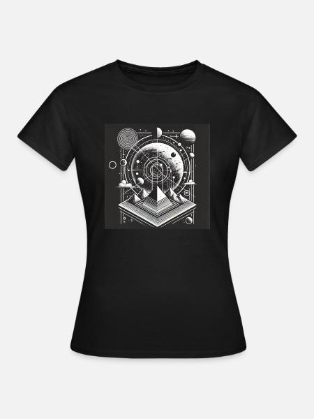 Celestial Pyramid - Astronomy - Women's T-Shirt - black