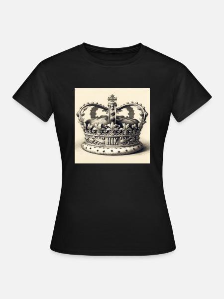 Grosse Krone - Frauen T-Shirt - Schwarz
