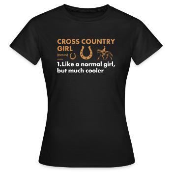 Rider Girl Definition Cross Country - Frauen T-Shirt - Schwarz - Vorne - AI Model Female 172 dark (172cm)