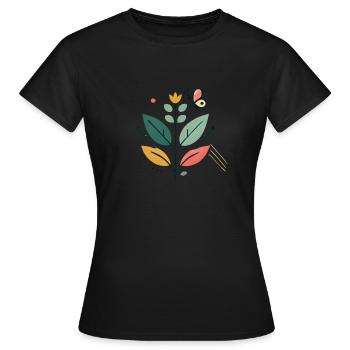 Source - T-shirt Femme - noir - Devant - AI Model Female 172 dark (172cm)