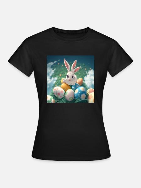 Hasenzauber & Eierregen - Frauen T-Shirt - Schwarz