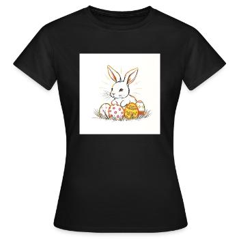 Kunterbuntes Osterfest - Frauen T-Shirt - Schwarz - Vorne - AI Model Female 172 dark (172cm)