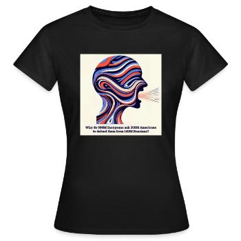 500 Millionen Europäer sind mehr als 140 Millionen Russen - Frauen T-Shirt - Schwarz - Vorne - AI Model Female 172 dark (172cm)