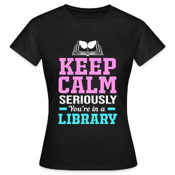 Bibliothèque Livre Rat de bibliothèque Lecture Rat de bibliothèque - T-shirt Femme - noir - Devant - AI Model Female 172 dark (172cm)